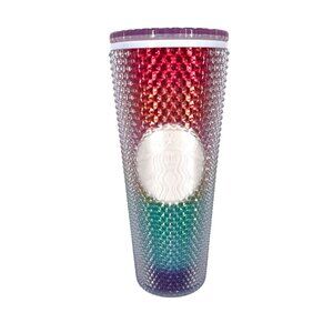 Starbucks Rainbow Pride 2020 Studded Cold Cup Tumbler 24 Oz Limited Edition